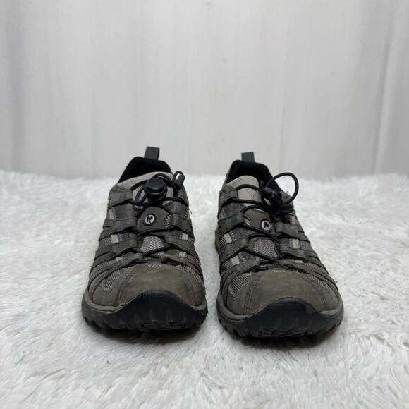MERRELL / gray bungee lace vibram sole ankle hiking shoes / 7 - Picture 5 of 9